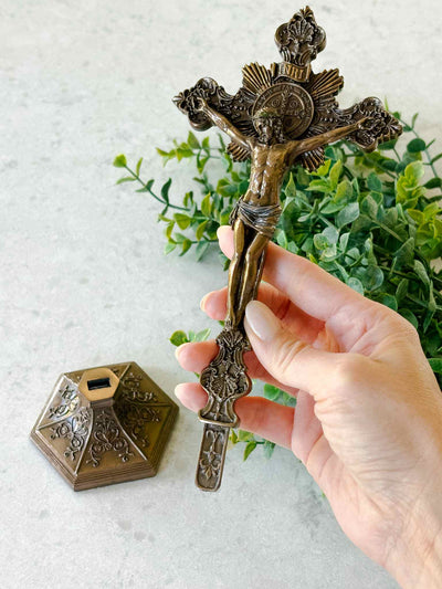 Petite St. Benedict Crucifx with Base
