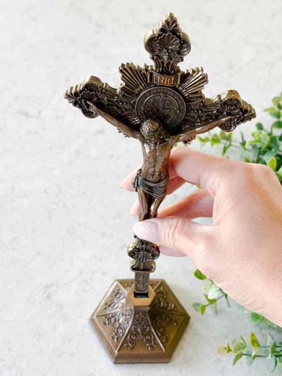 Petite St. Benedict Crucifx with Base