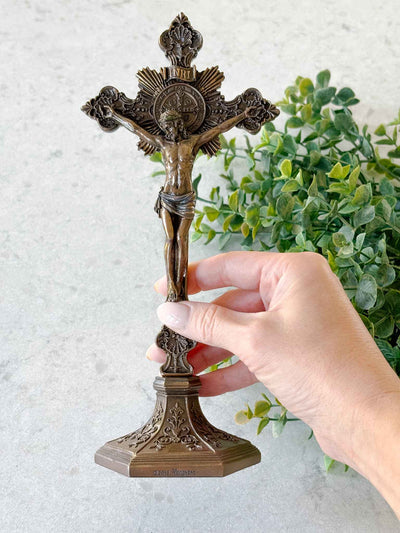 Petite St. Benedict Crucifx with Base