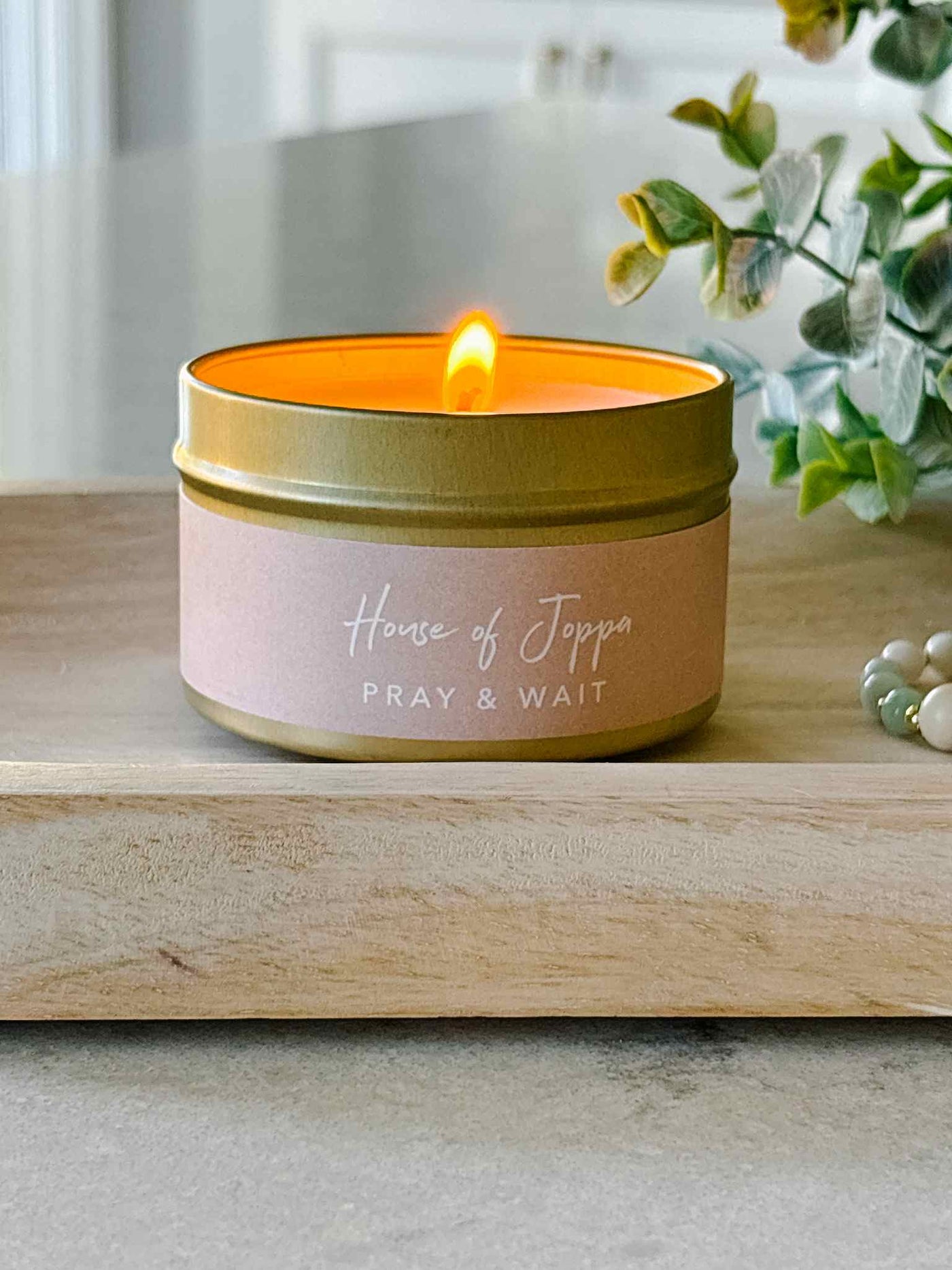 Pray & Wait Candle Tin - Vanilla + French Oak + Juniper