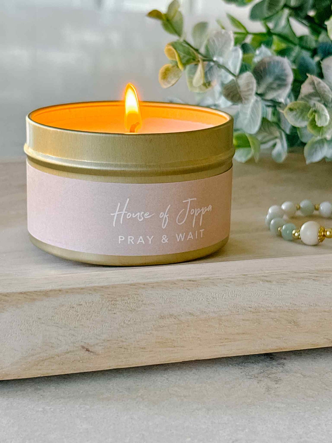 Pray & Wait Candle Tin - Vanilla + French Oak + Juniper