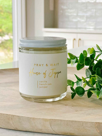 Pray & Wait Candle - Vanilla + French Oak + Juniper