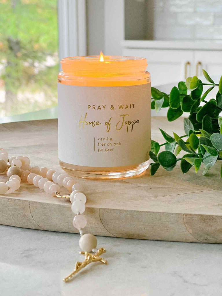 Pray & Wait Catholic Candle | Vanilla, Oak & Juniper | House of Joppa