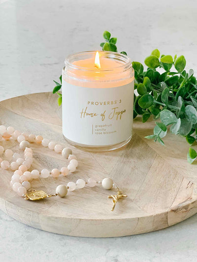 Proverbs 3 Candle - Grapefruit + Vanilla + Rose