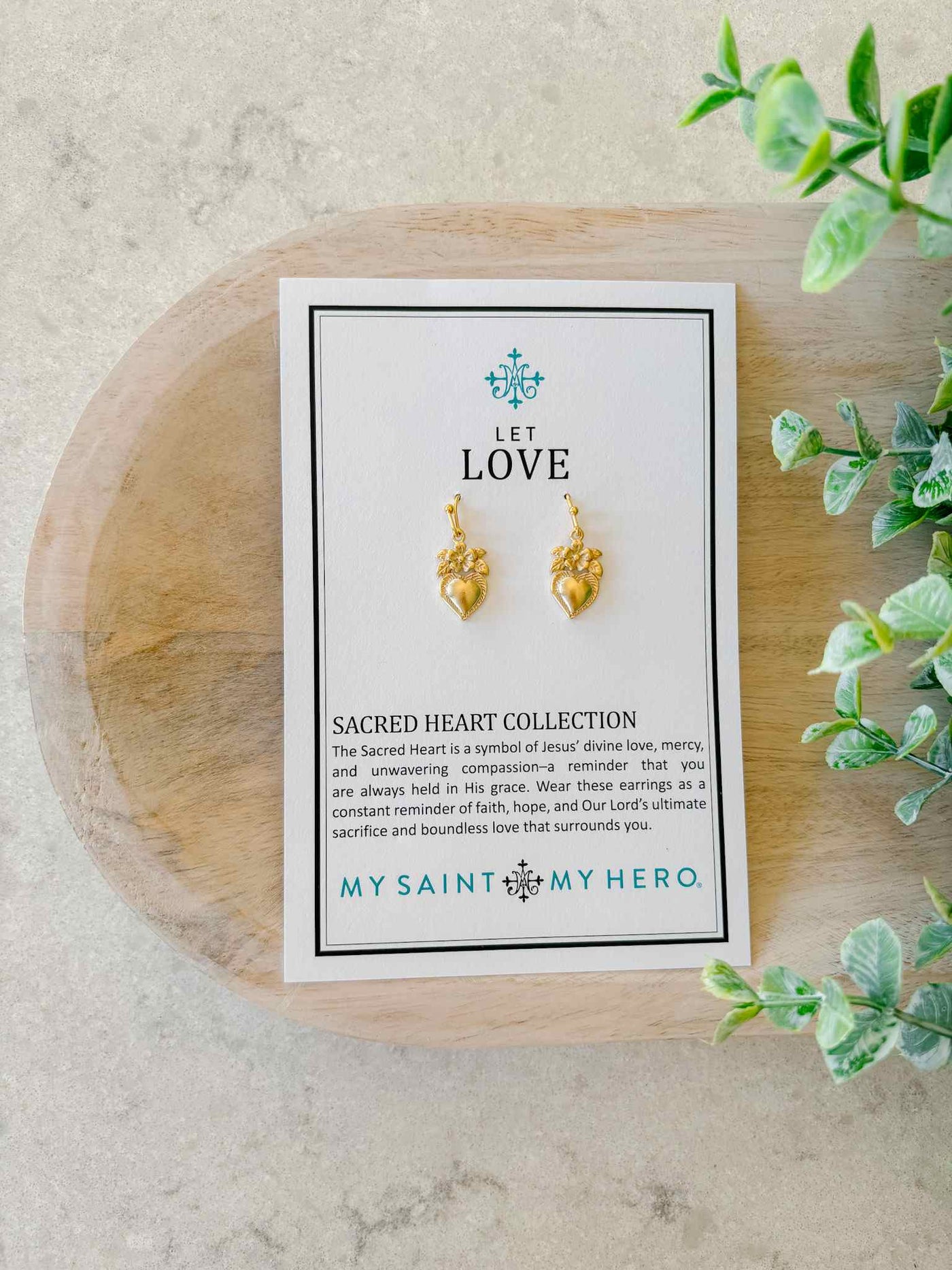 Sacred Heart Flower - Earrings