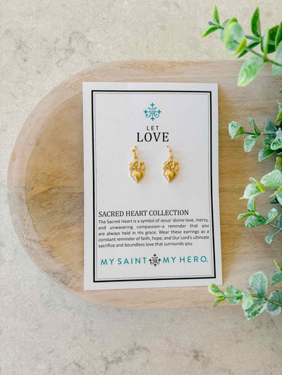 Sacred Heart Flower - Earrings