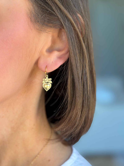 Sacred Heart Flower - Earrings