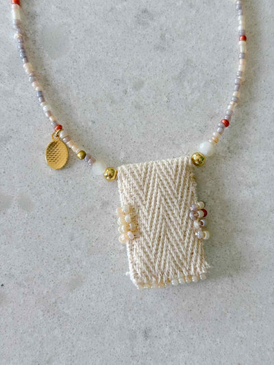 Sacred Heart Pearl Scapular-Inspired Necklace