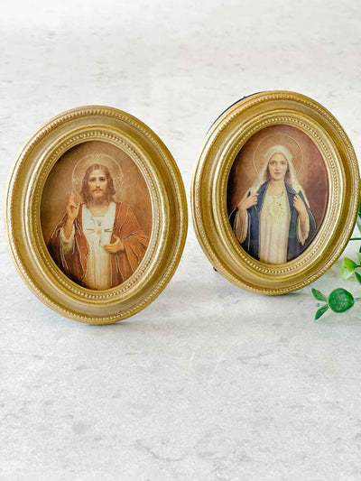 Sacred Heart & Immaculate Heart - Framed Set