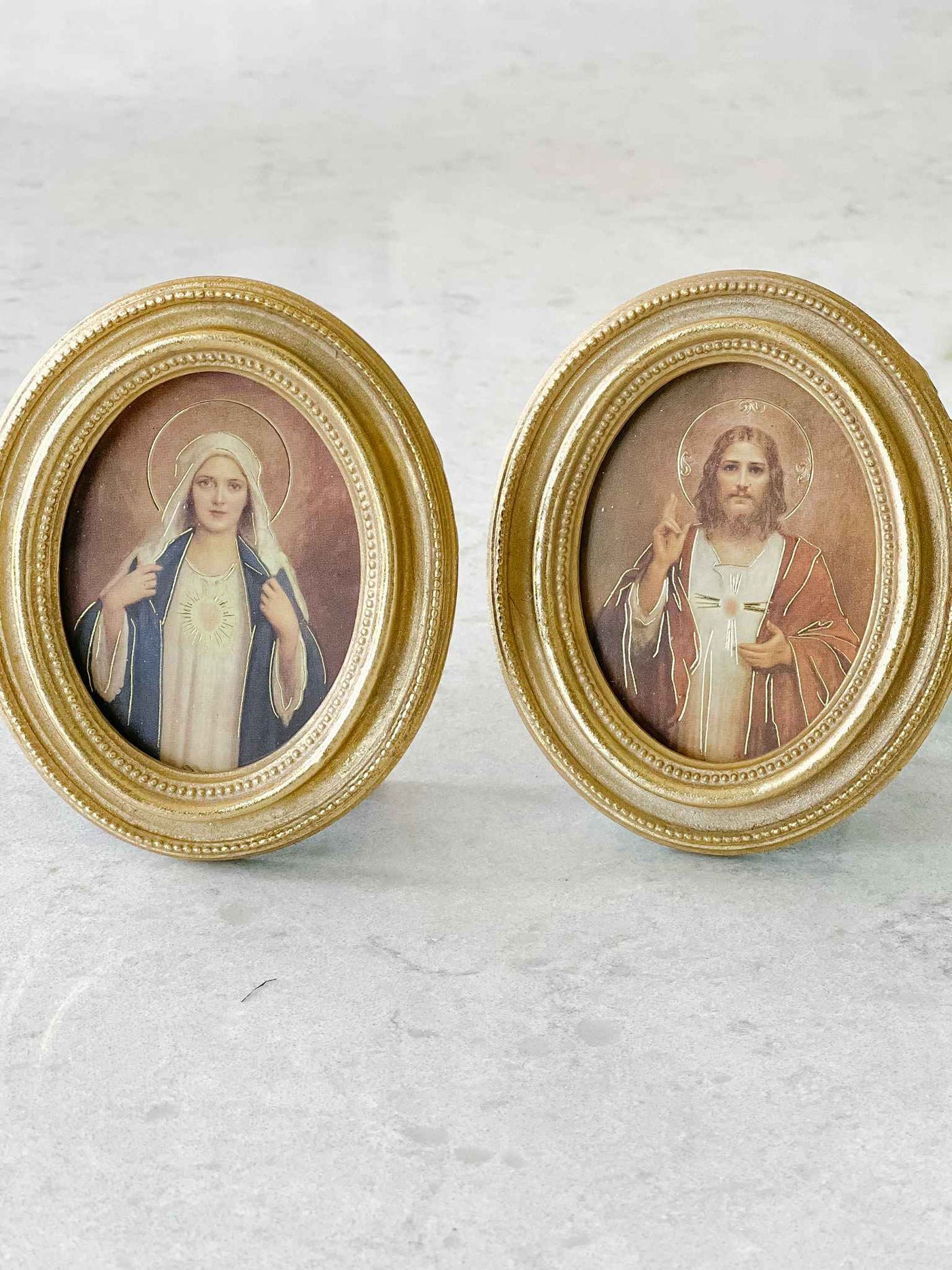 Sacred Heart & Immaculate Heart - Framed Set