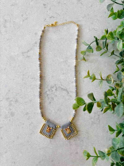 Sacred Heart & Our Lady of Carmel Scapular-Inspired Necklace