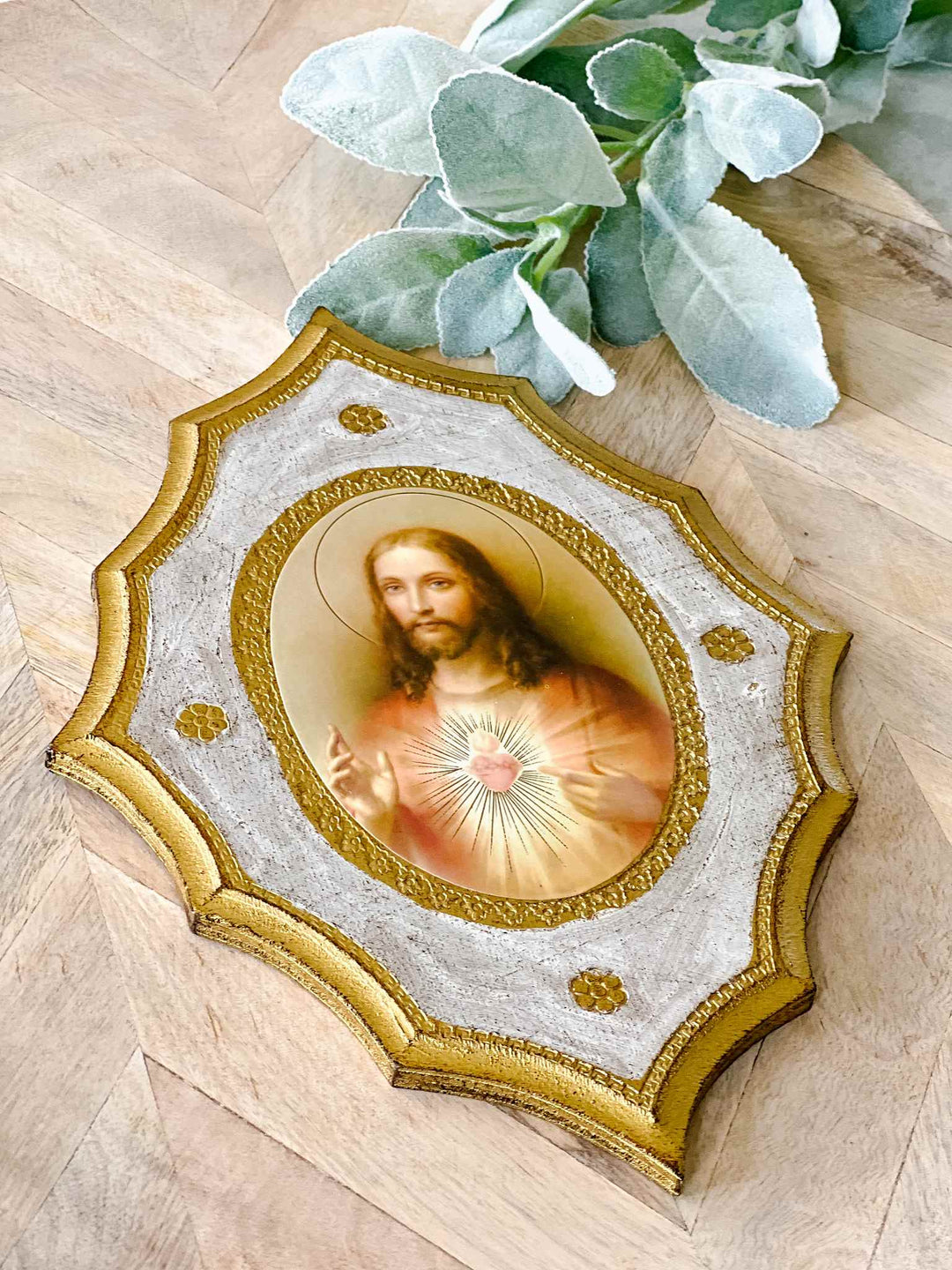 Sacred Heart of Jesus Florentine Plaque – House of Joppa