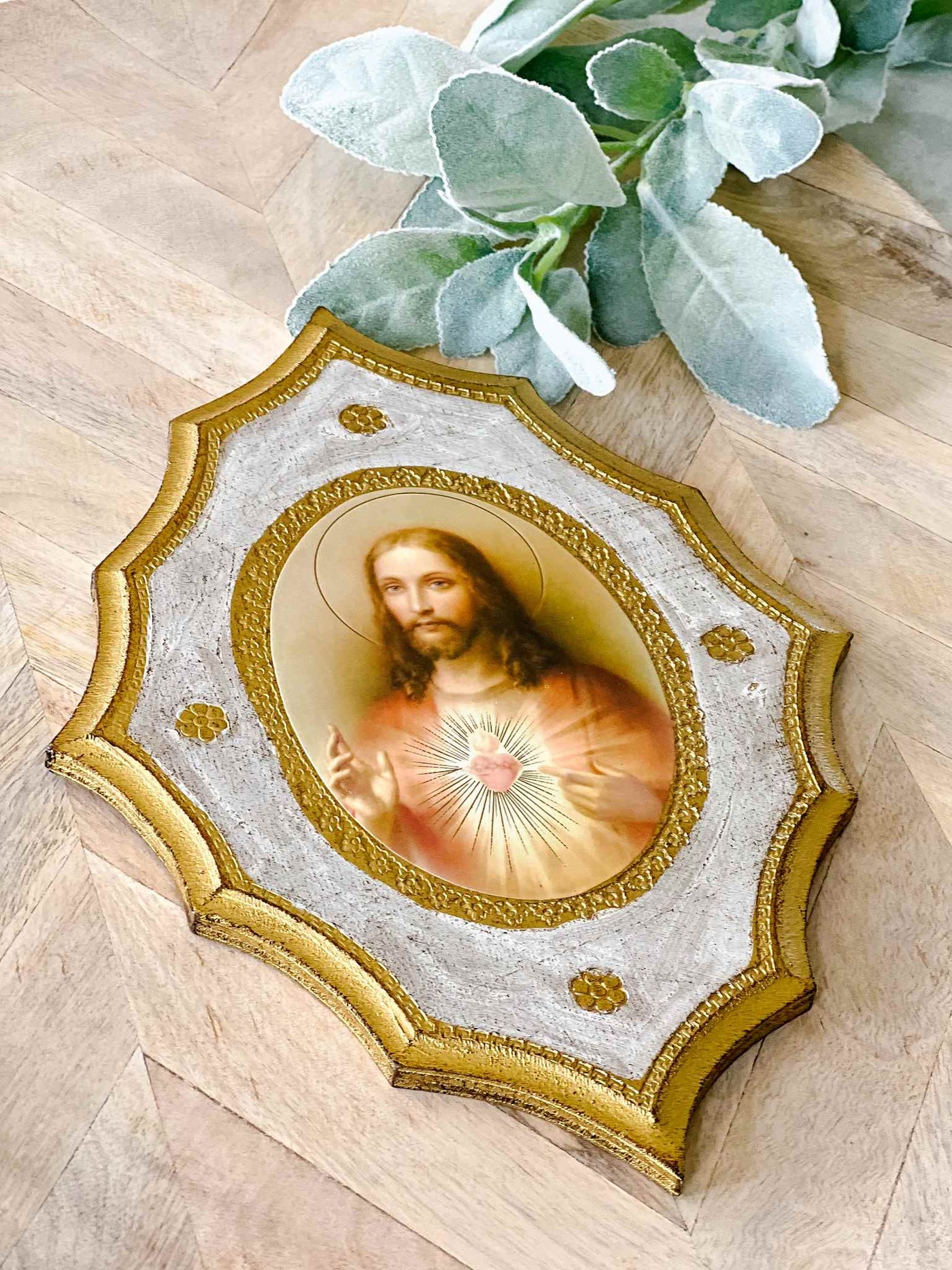 Sacred Heart of Jesus - Florentine Plaque