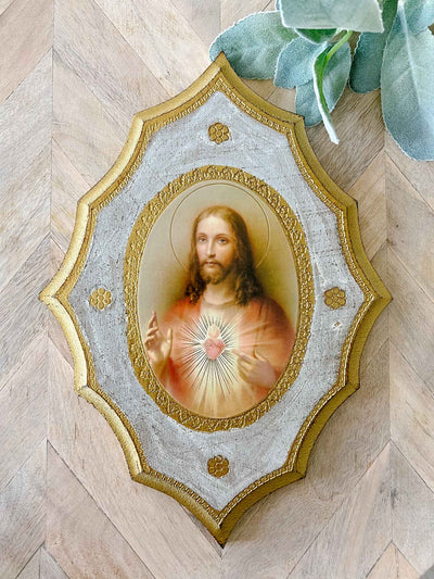 Sacred Heart of Jesus - Florentine Plaque