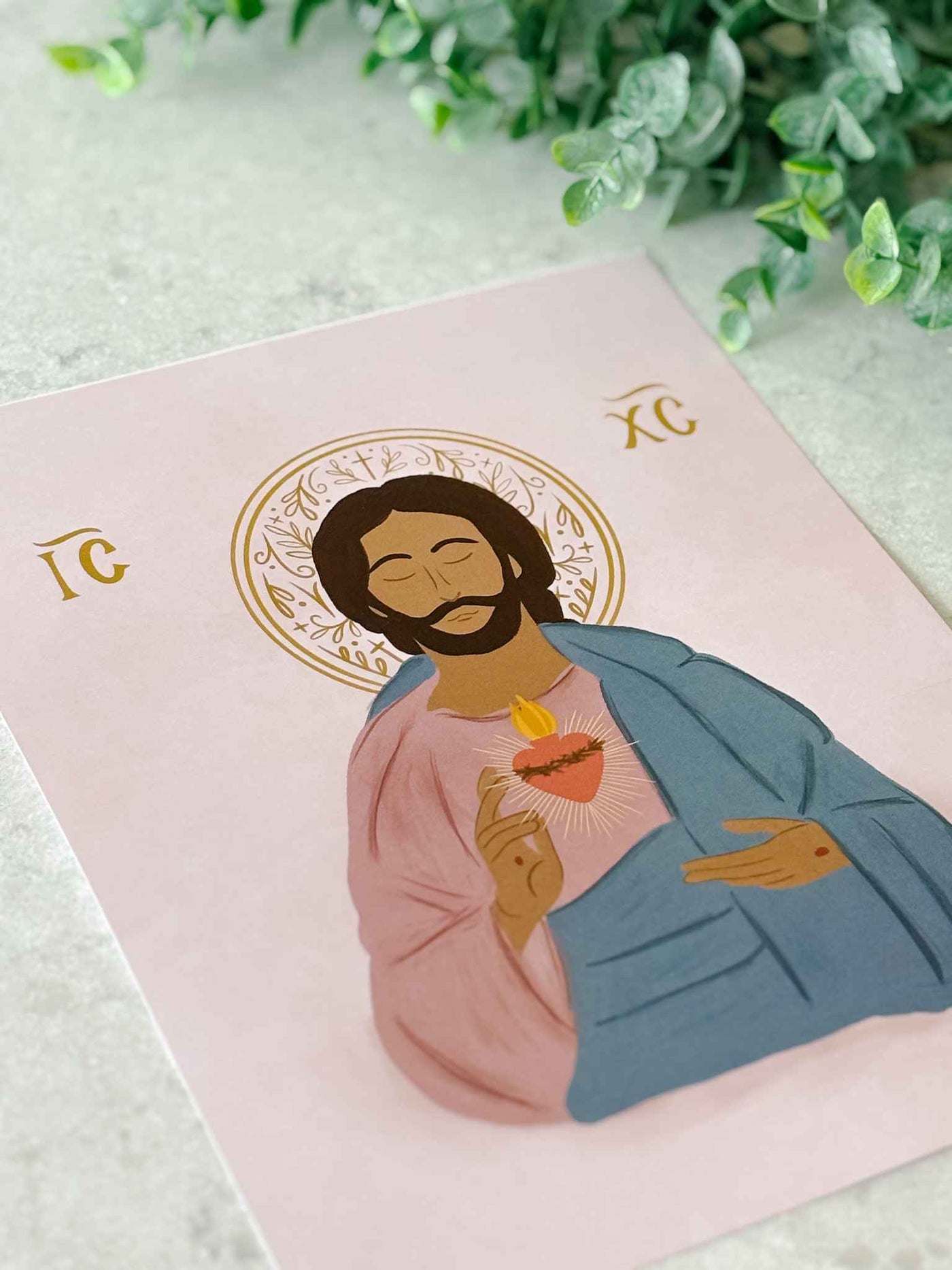 Sacred Heart of Jesus Icon-Inspired Print