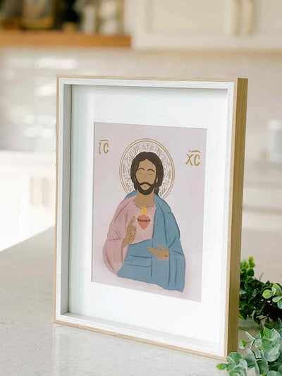 Sacred Heart of Jesus Icon-Inspired Print