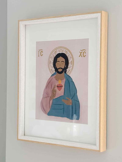 Sacred Heart of Jesus Icon-Inspired Print