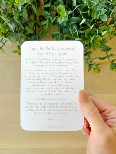 Saint Carlo Acutis Prayer Card