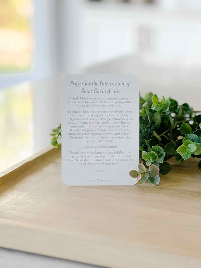 Saint Carlo Acutis Prayer Card