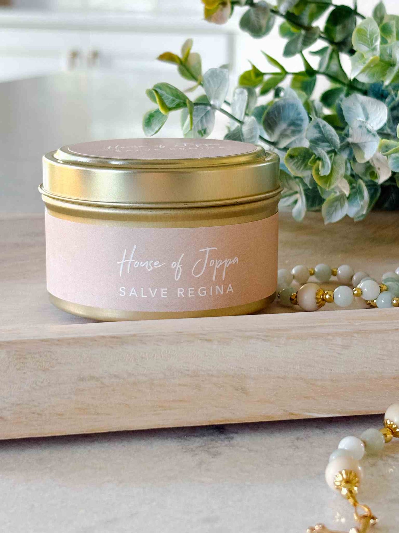 Salve Regina Candle Tin - Fresh Roses + Black Currant + Sunshine