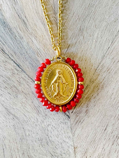 Santa Maria Necklace - Red