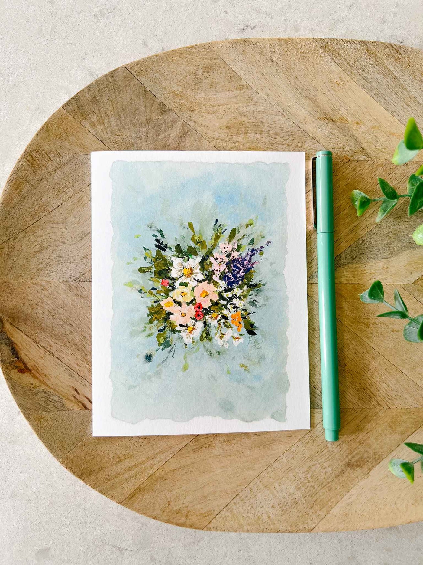 Spring Flowers Bouquet - Greeting Card