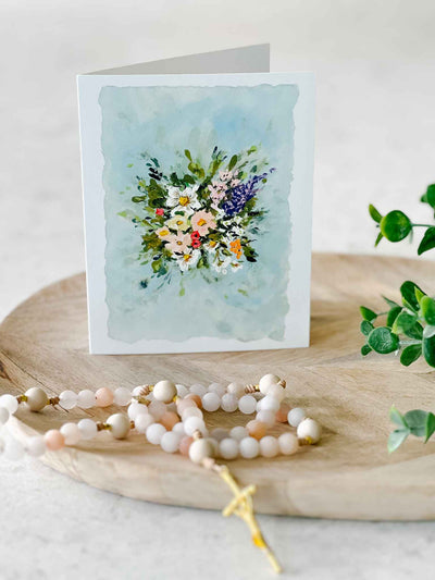 Spring Flowers Bouquet - Greeting Card