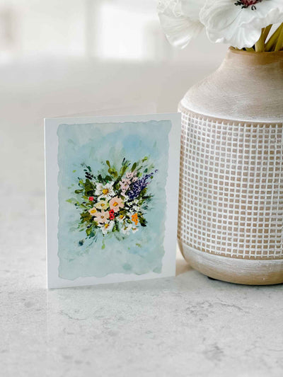 Spring Flowers Bouquet - Greeting Card