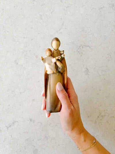St. Joseph - Painted Wooden Statue