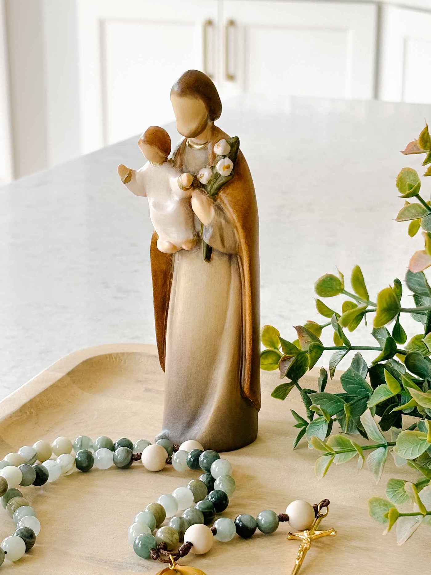 St. Joseph - Painted Wooden Statue