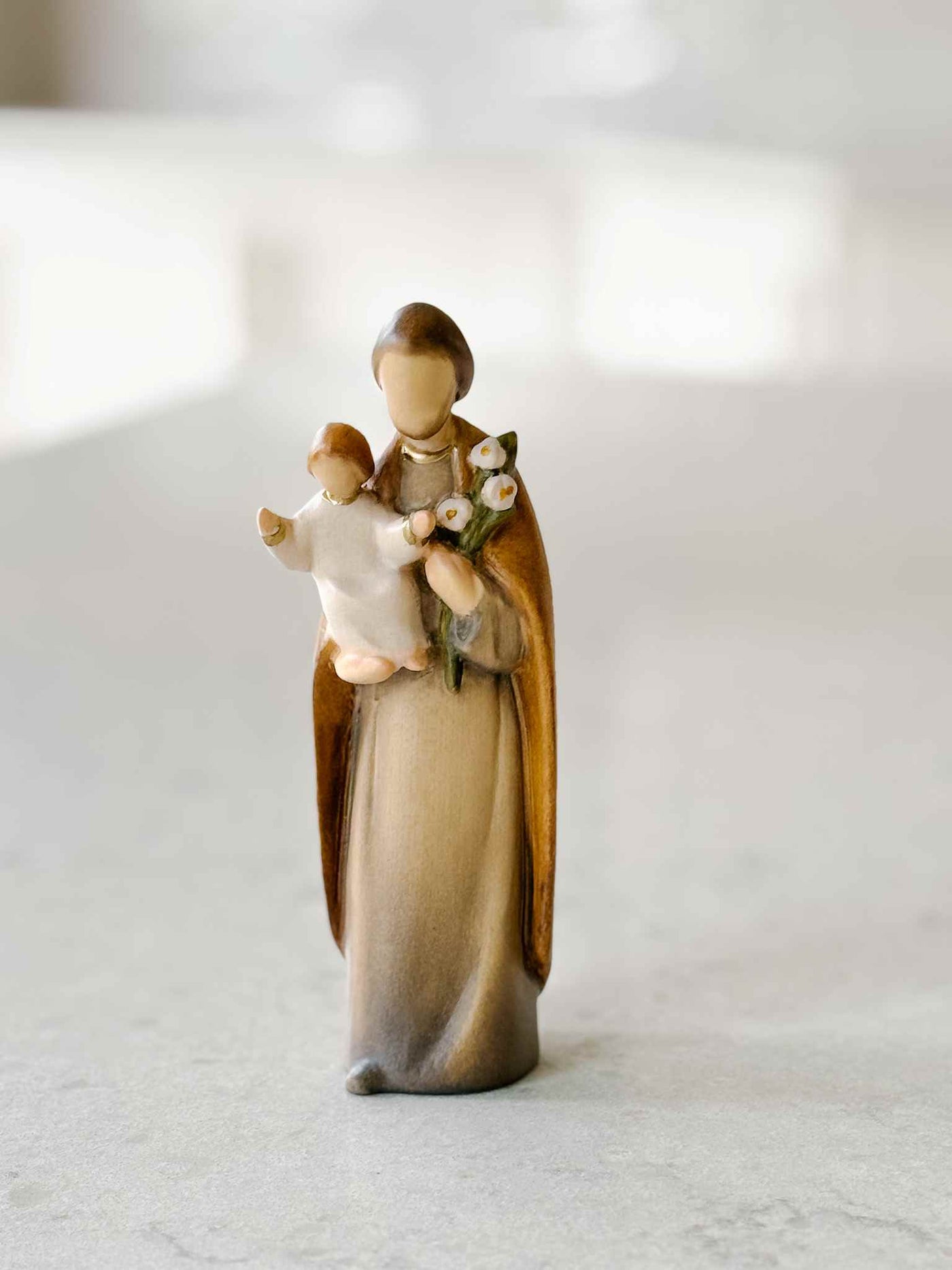St. Joseph - Painted Wooden Statue