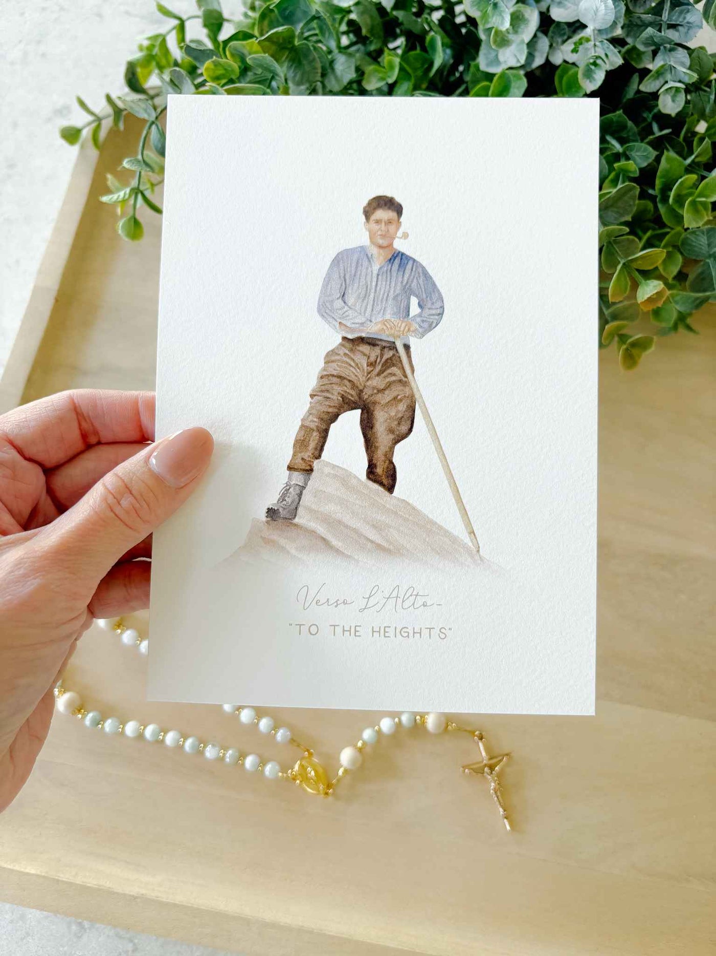 St. Pier Giorgio Frassati - Verso l'Alto - To the Heights - Art Print