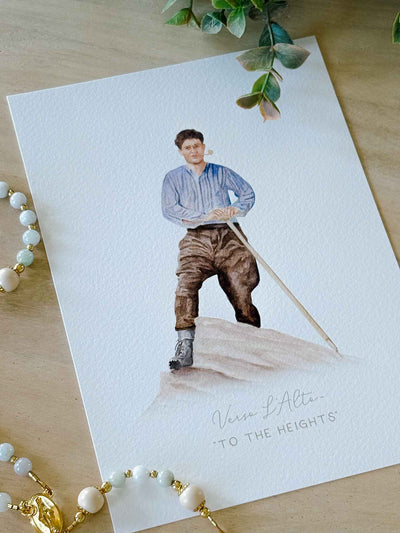 St. Pier Giorgio Frassati - Verso l'Alto - To the Heights - Art Print
