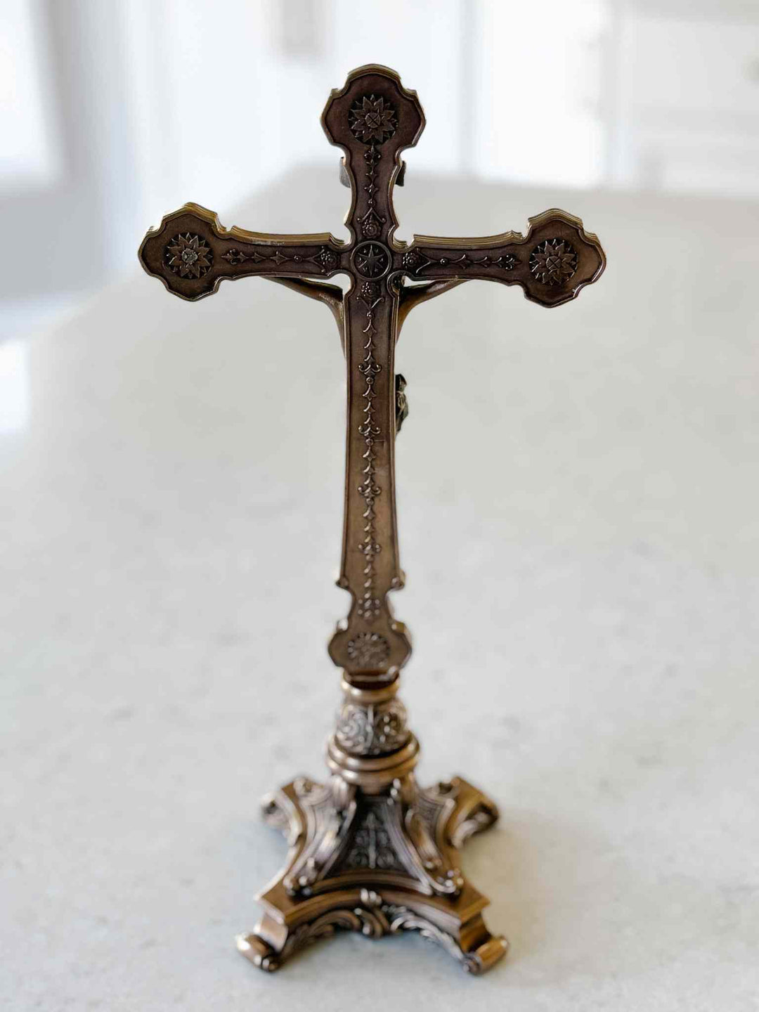 Standing Crucifix - Bronze Finish