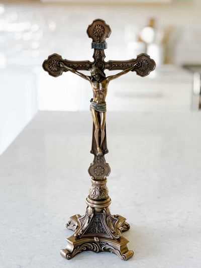 Standing Crucifix - Bronze