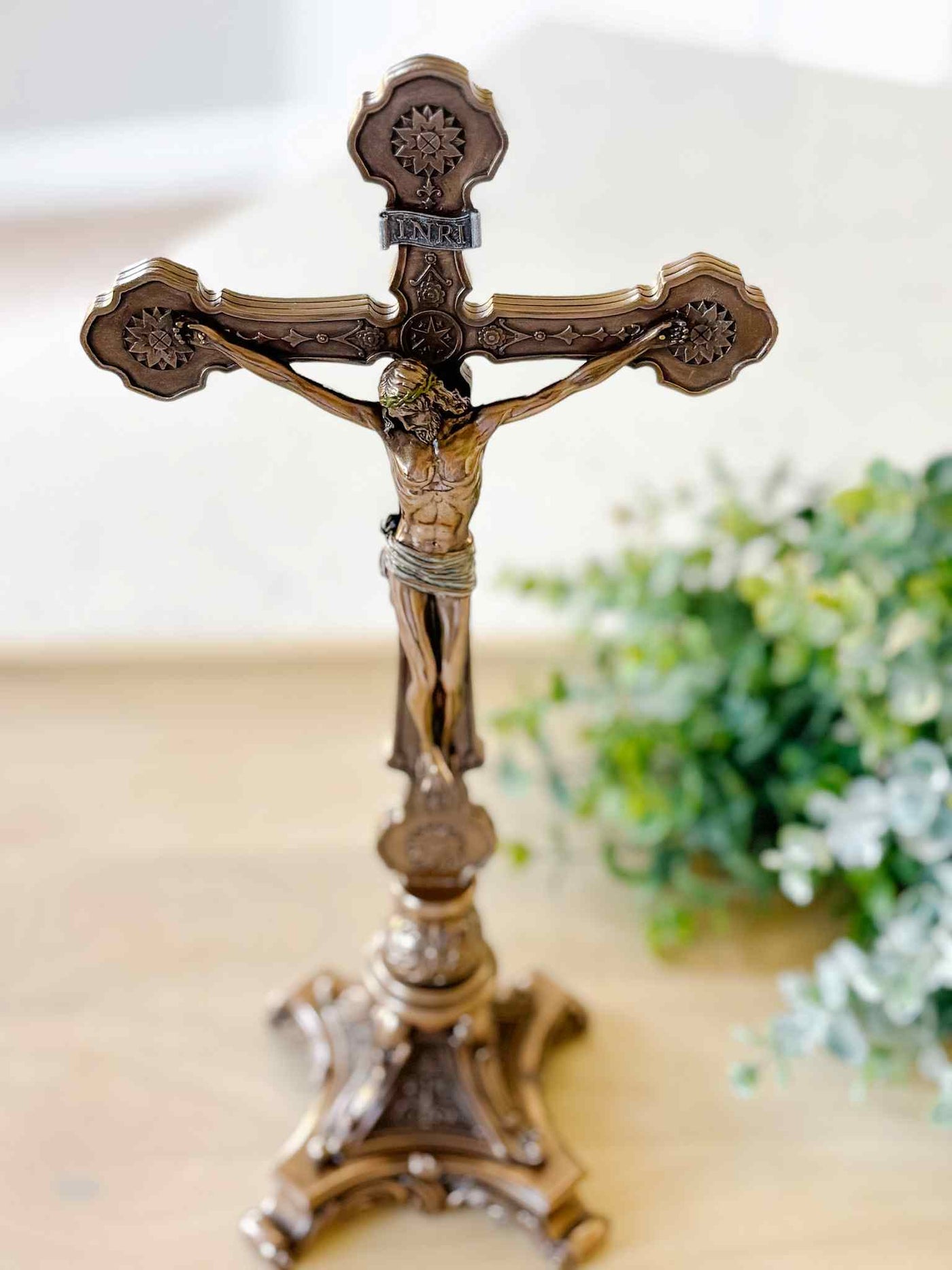 Standing Crucifix - Bronze