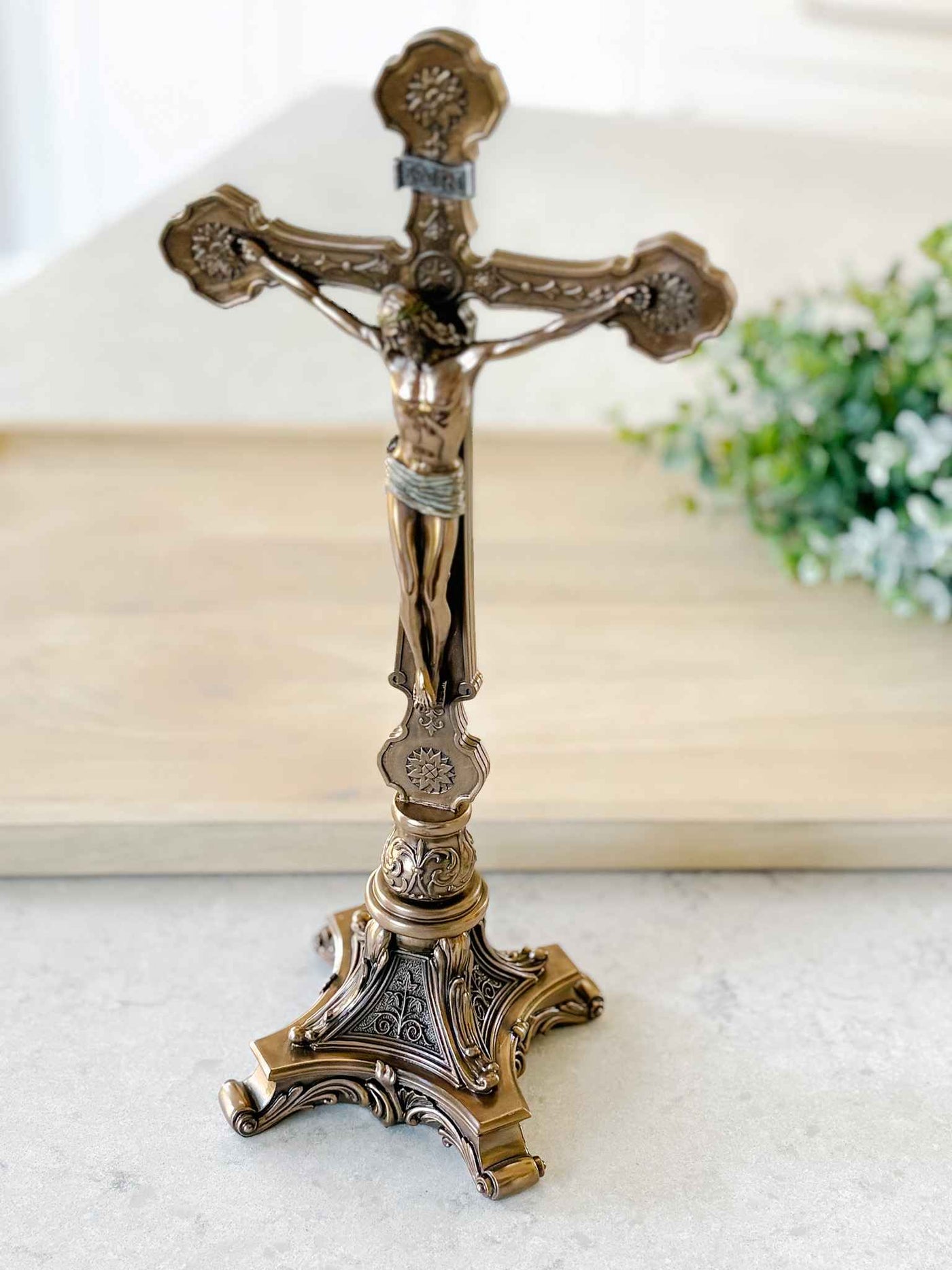 Standing Crucifix - Bronze