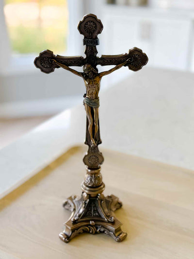 Standing Crucifix - Bronze