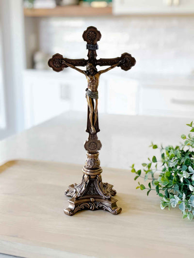 Standing Crucifix - Bronze