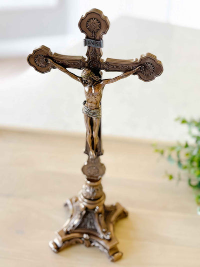Standing Crucifix - Bronze