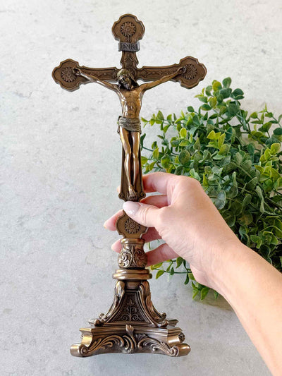 Standing Crucifix - Bronze