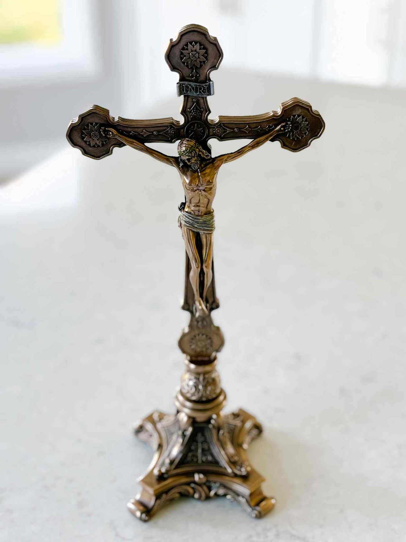 Standing Crucifix - Bronze