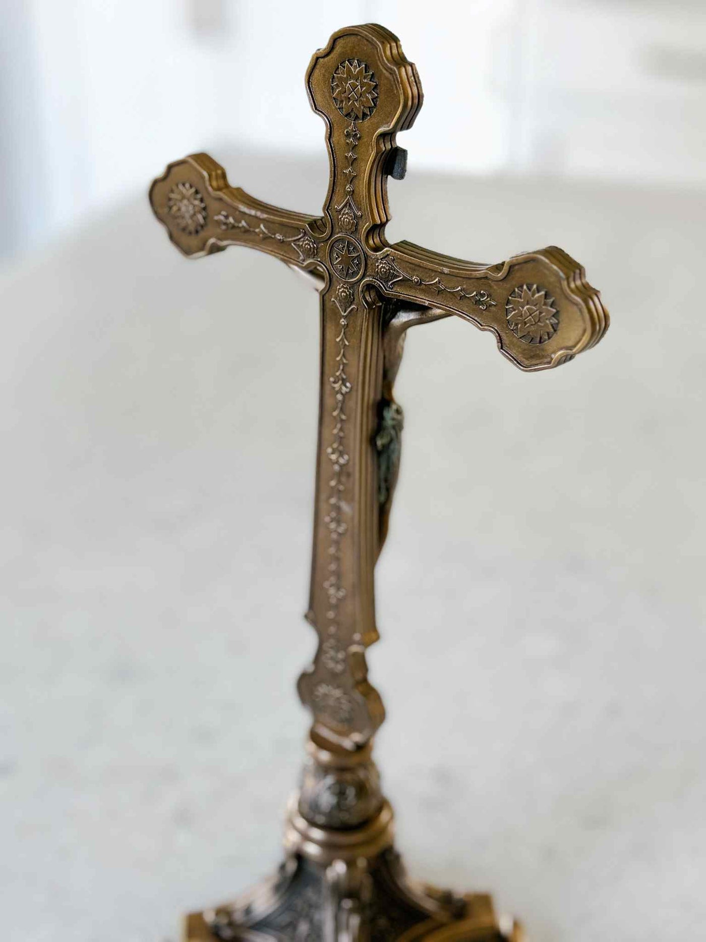 Standing Crucifix - Bronze