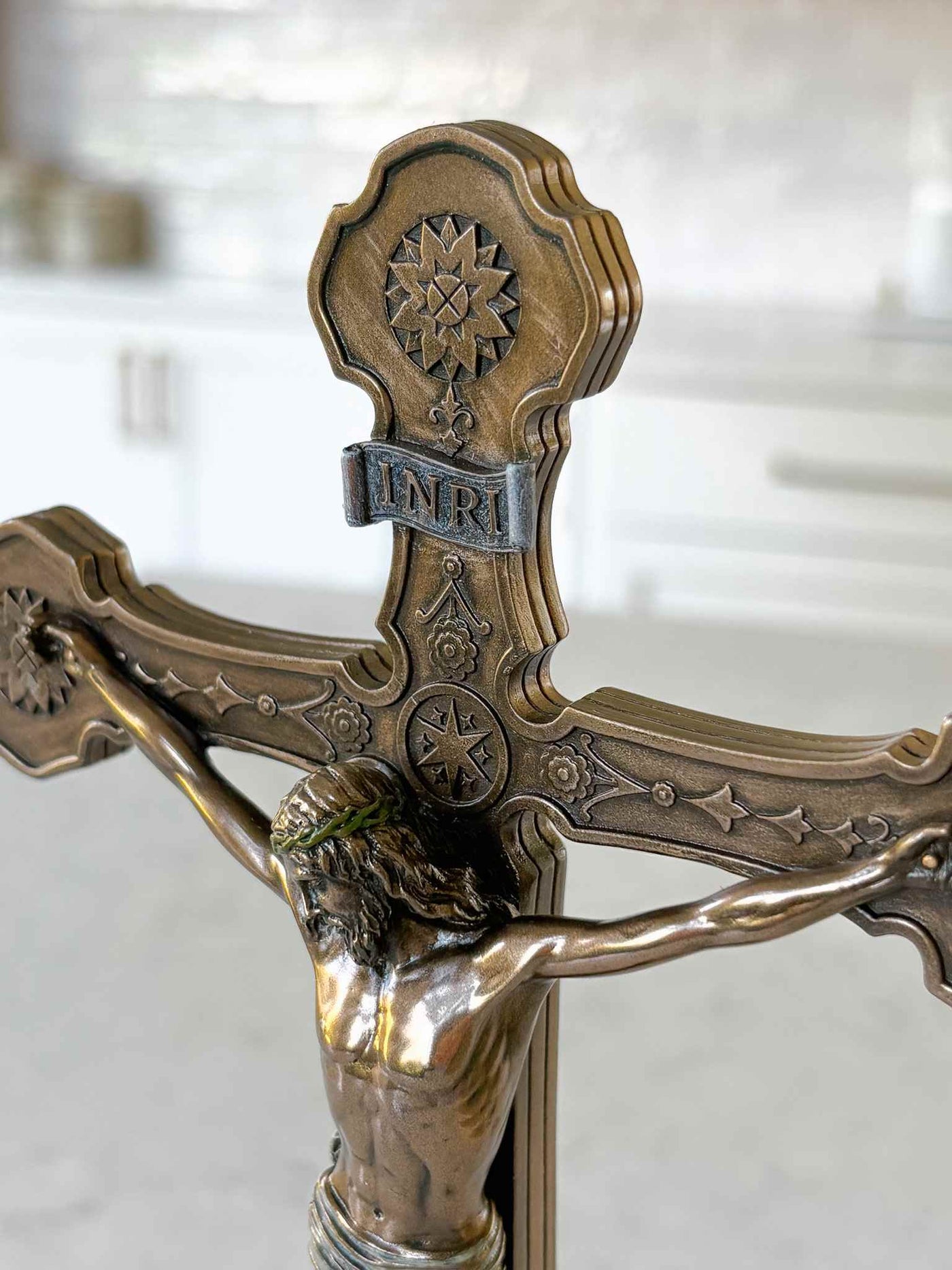 Standing Crucifix - Bronze