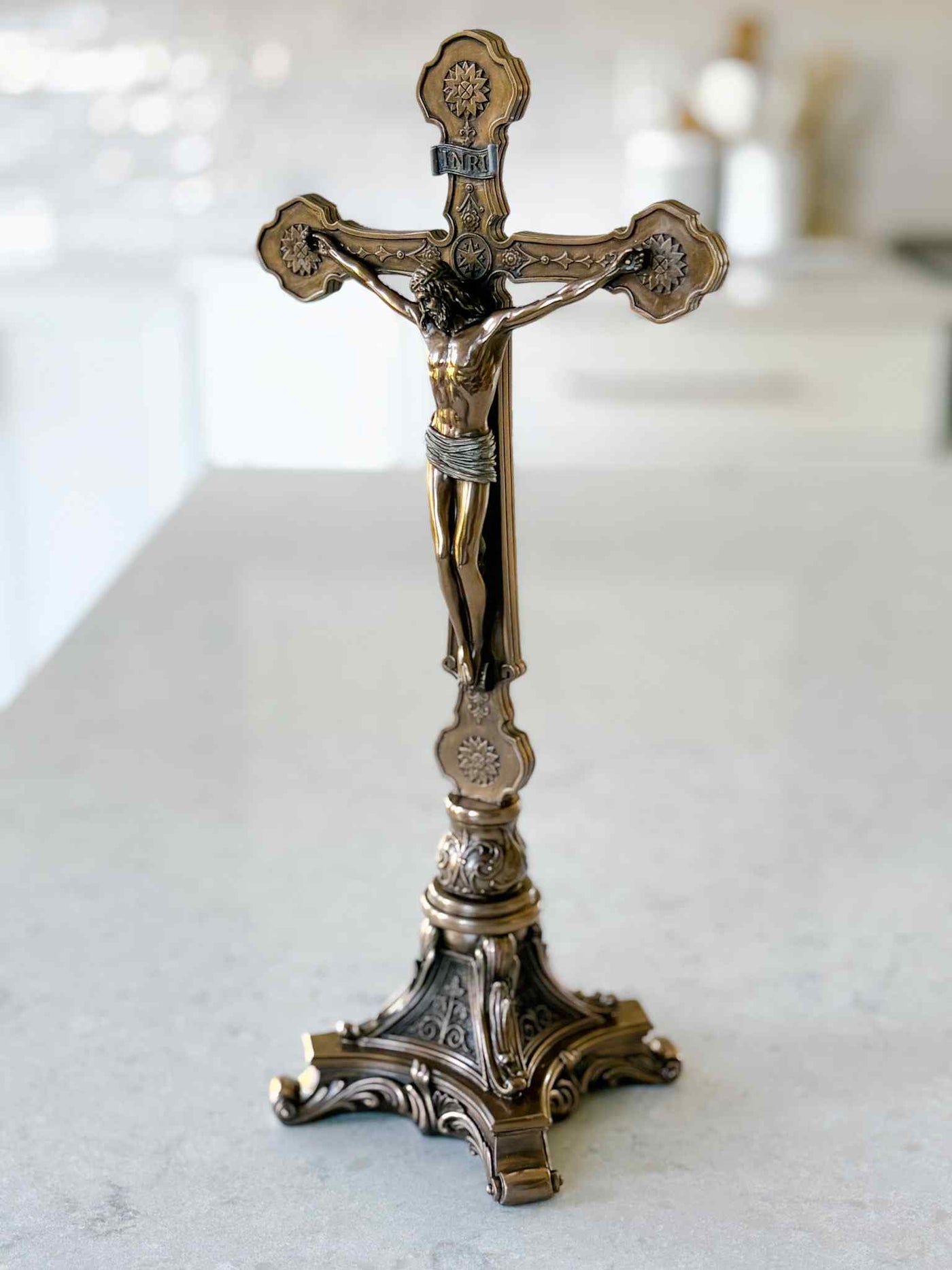 Standing Crucifix - Bronze