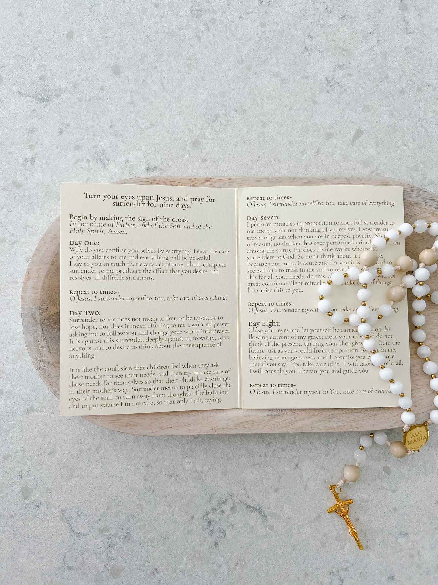 Surrender Novena Prayer Card