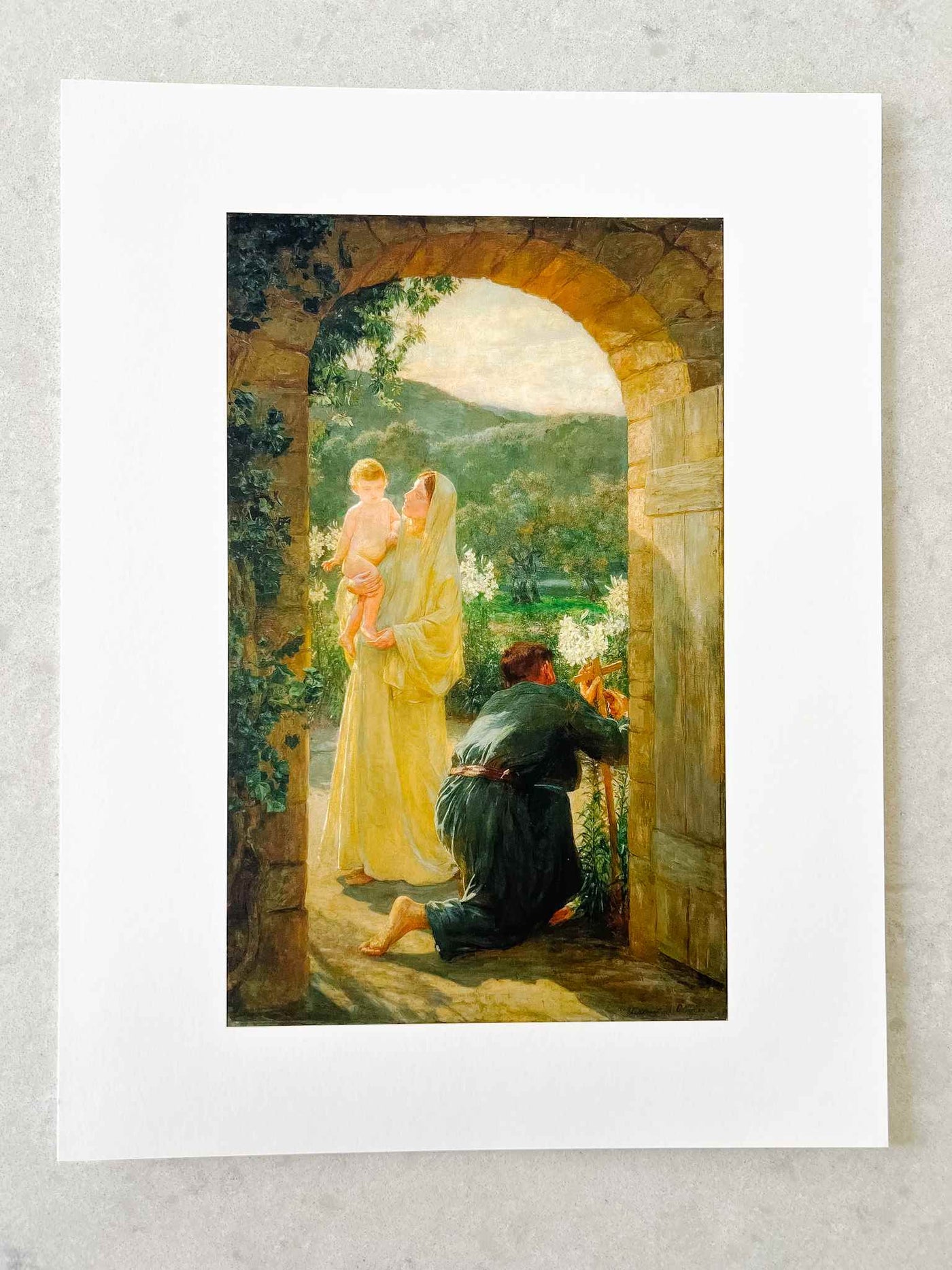 The Holy Family By Their Home - Print