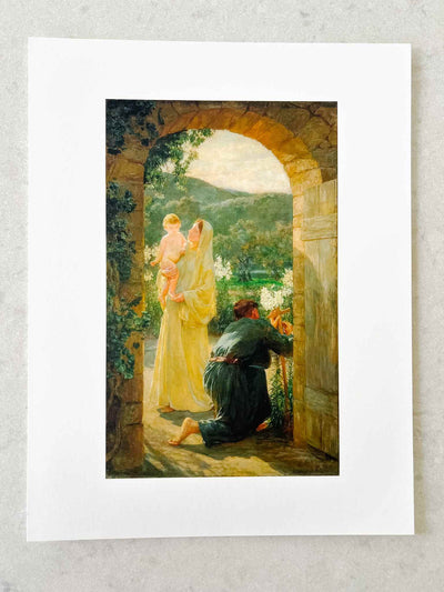 The Holy Family By Their Home - Print