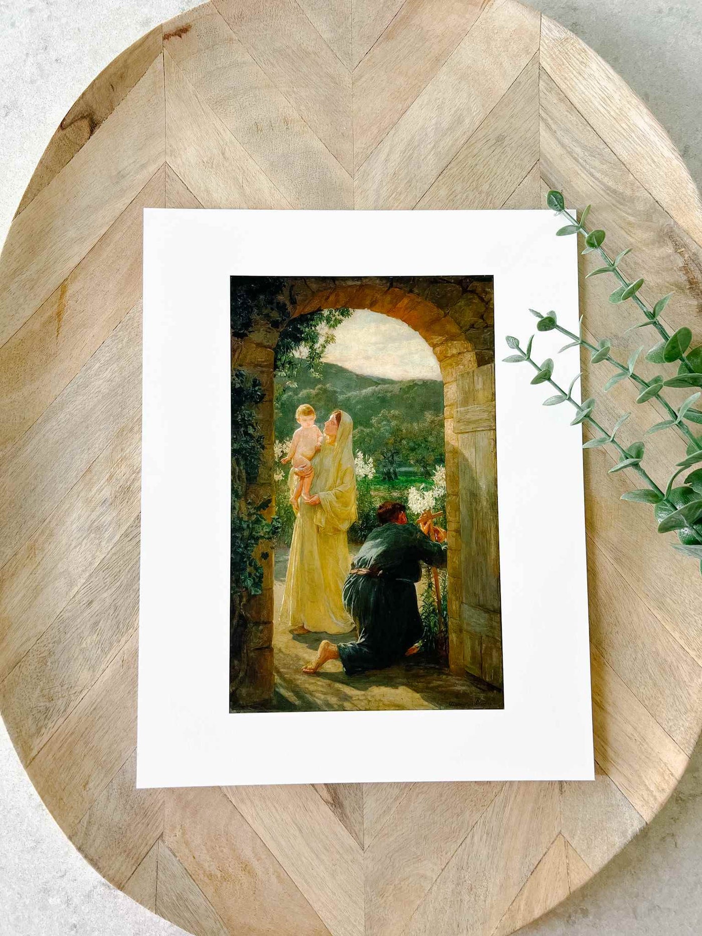 The Holy Family By Their Home - Print