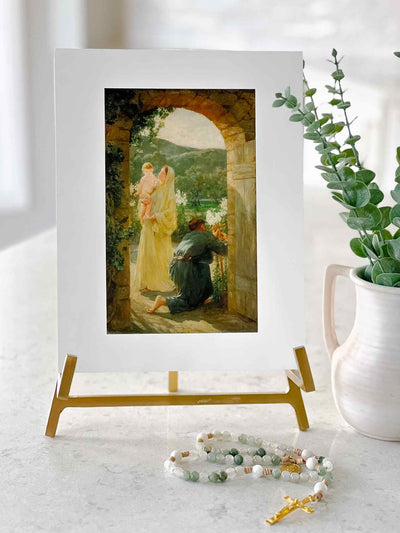 The Holy Family By Their Home - Print